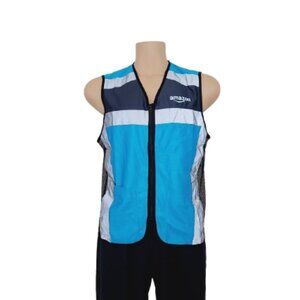 Amazon by Luly Yang Men's Blue Silver DSP High Visibility Vest Size M/L‎